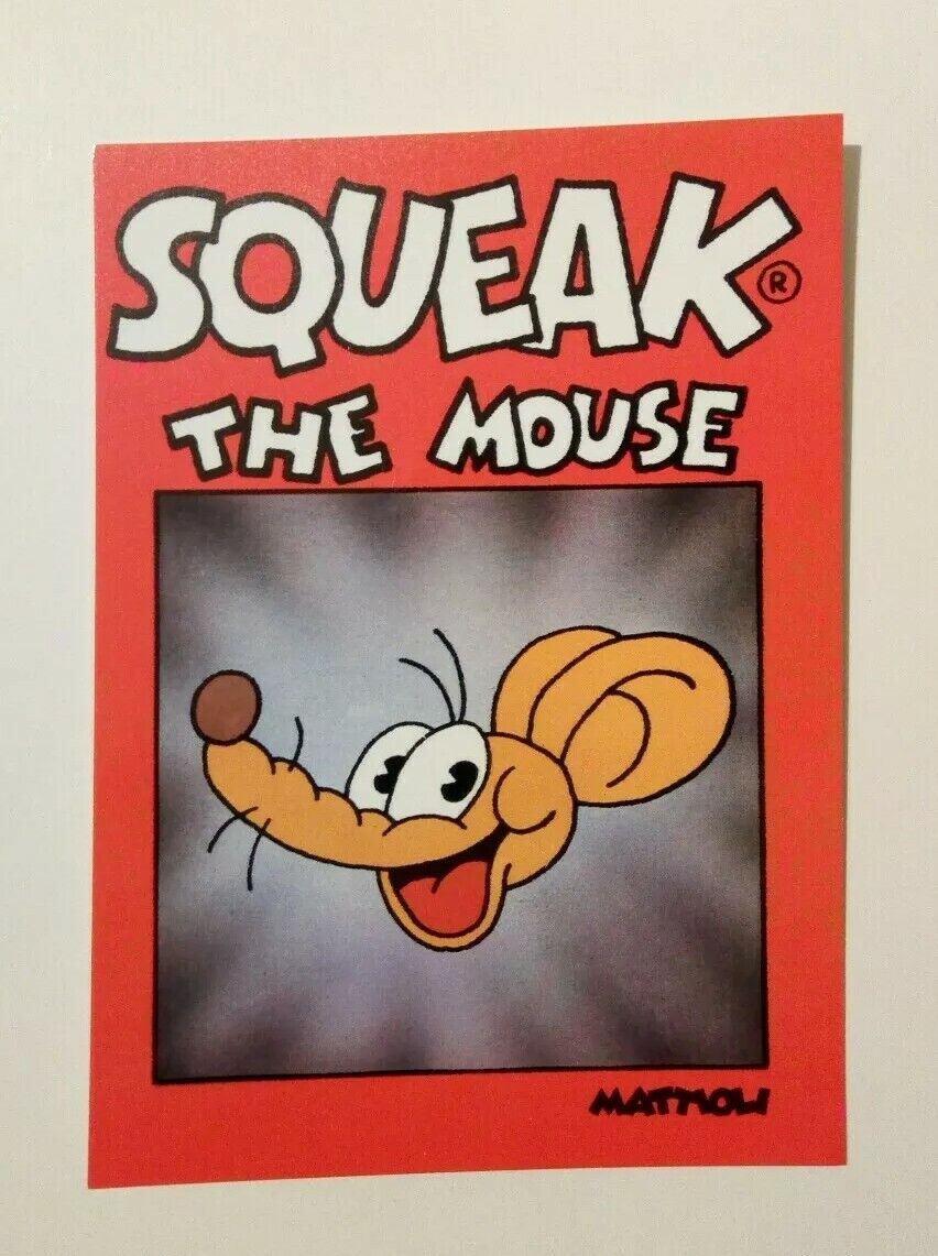 1985 Squeak The Mouse Red Mattioli Aedena Mouse Postcard