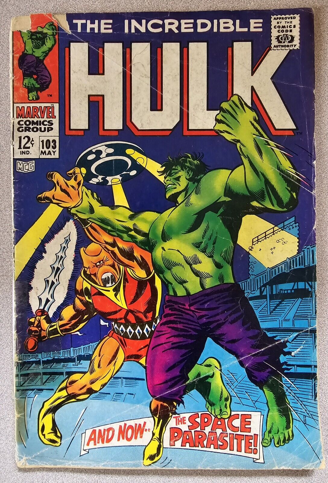 1967 Incredible Hulk #103  - First appearance of Space Parasite 