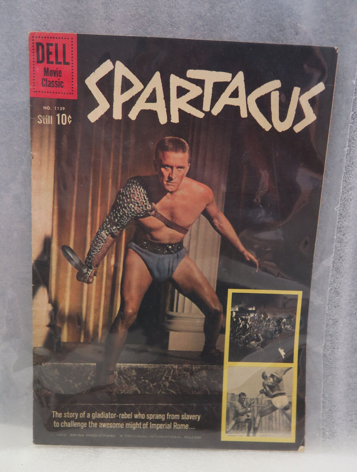 Spartacus Dell Movie Classic No. 1139 Kirk Douglas Four Color Comics 1960 Nice