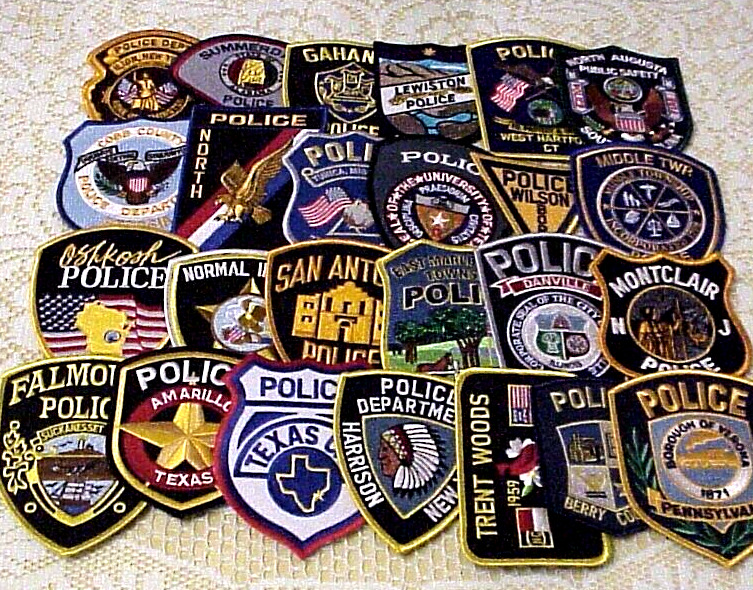 LOT OF 25 DIFFERENT POLICE PATCH / PATCHES  NEW UNUSED  MINT CONDITION  LOT 7-9