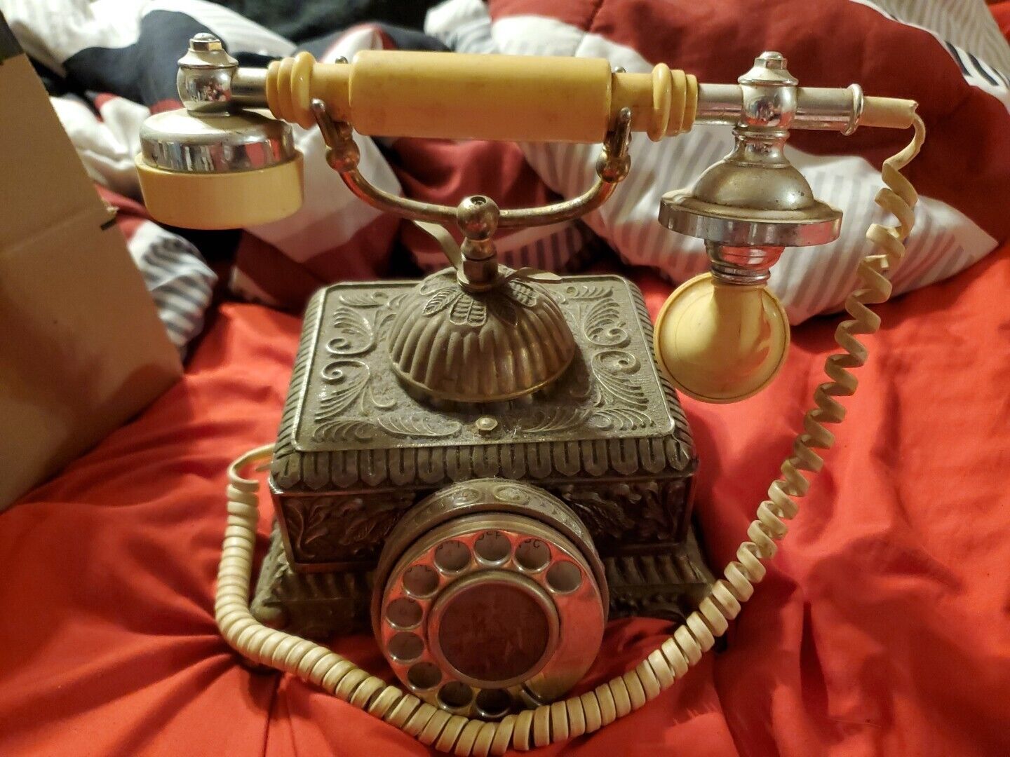 Antique Vintage Brass Rotary Phone