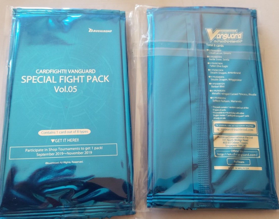 8X PACKS SPECIAL FIGHT PACK 05  CARDFIGHT VANGUARD 2019 8 PACKS TOTAL