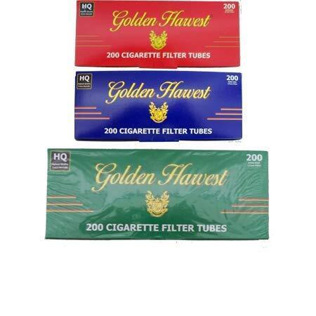 Golden Harvest GREEN Menthol 100mm Cigarette Tubes 200 Count Per Box [5-Boxes]