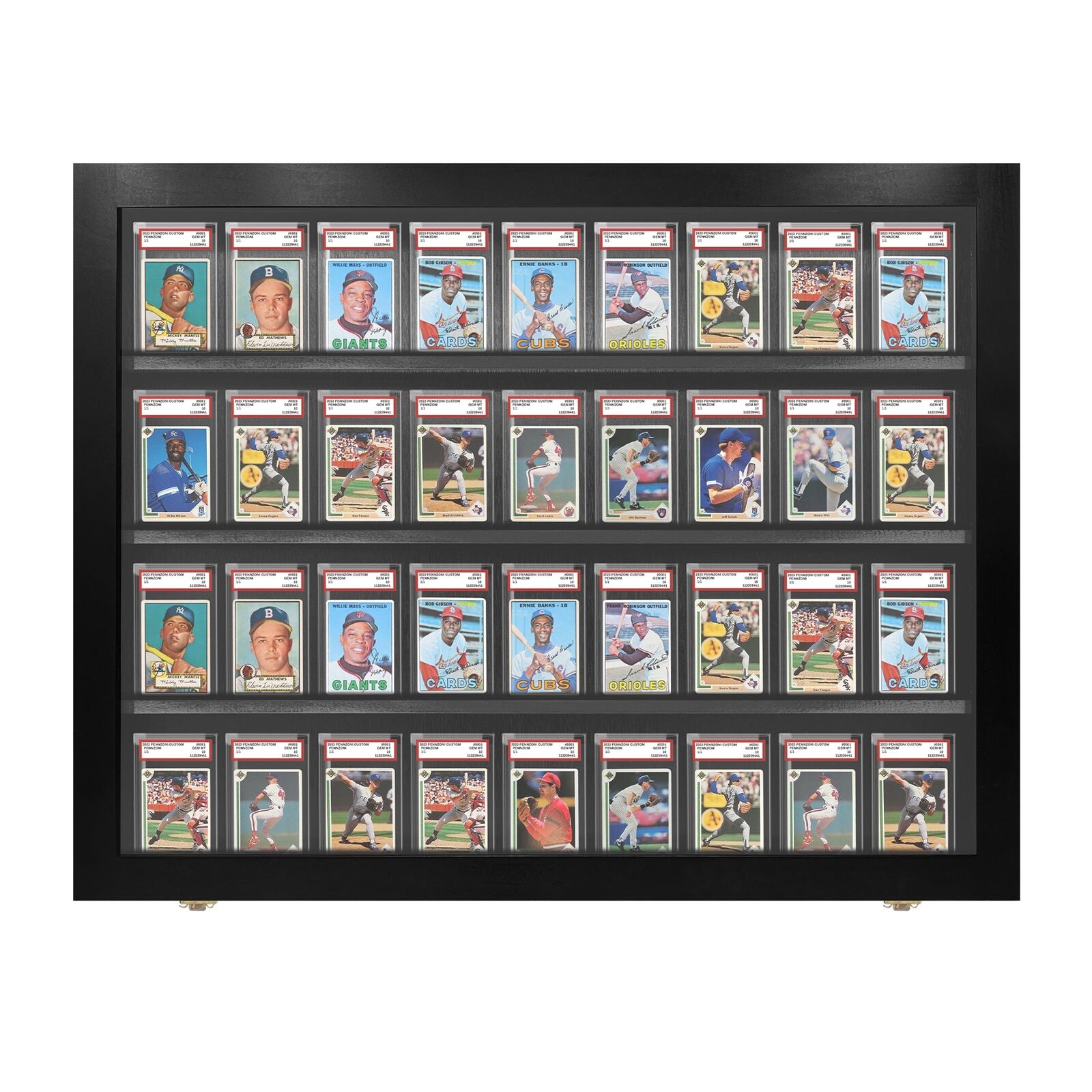 PENNZONI Sports Card Display Case, Holds 36 PSA Graded Sports & Playing Cards