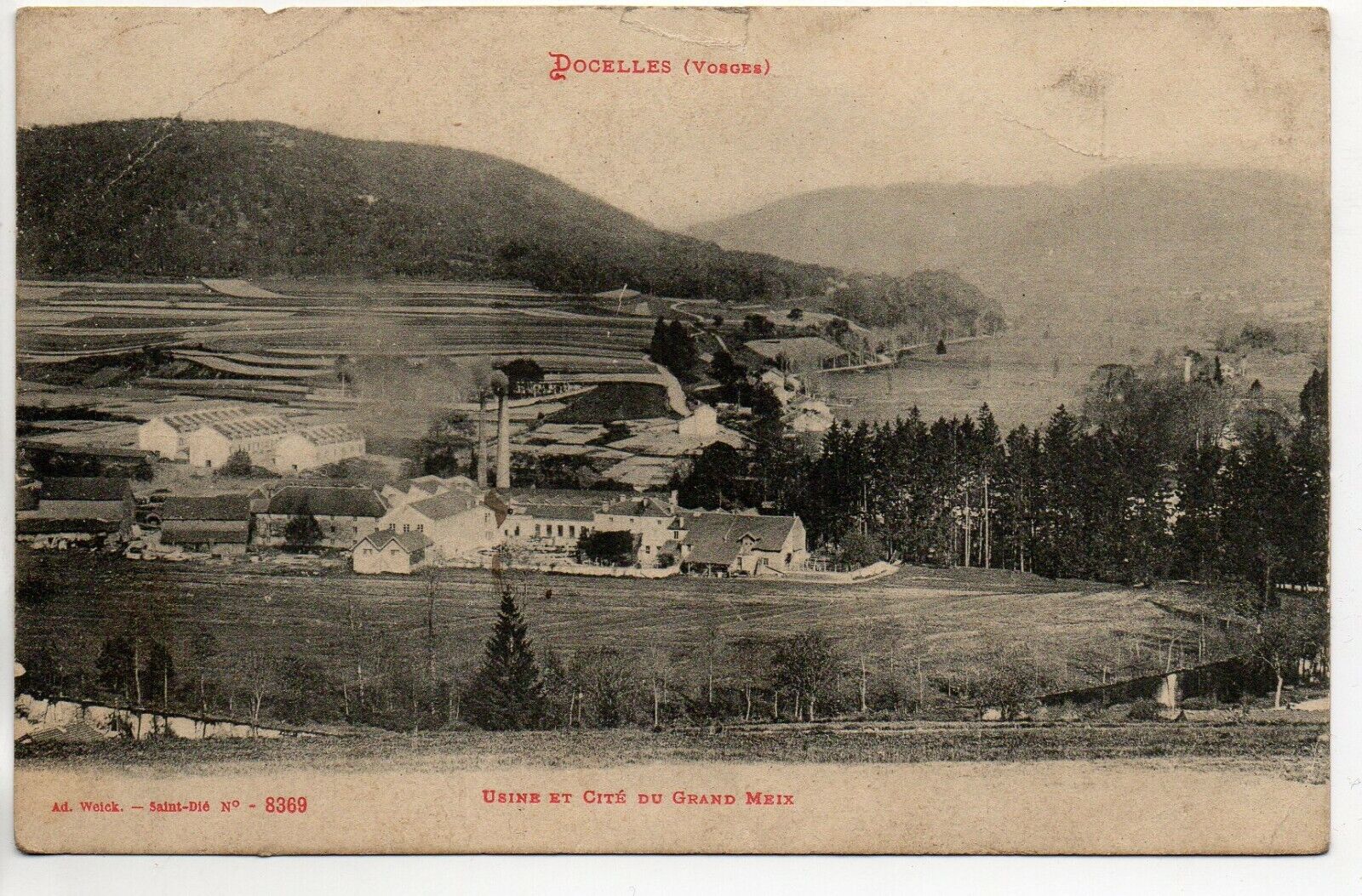  DOCELLES Vosges CPA 88 view of the FACTORIES and city of the Grand Meix