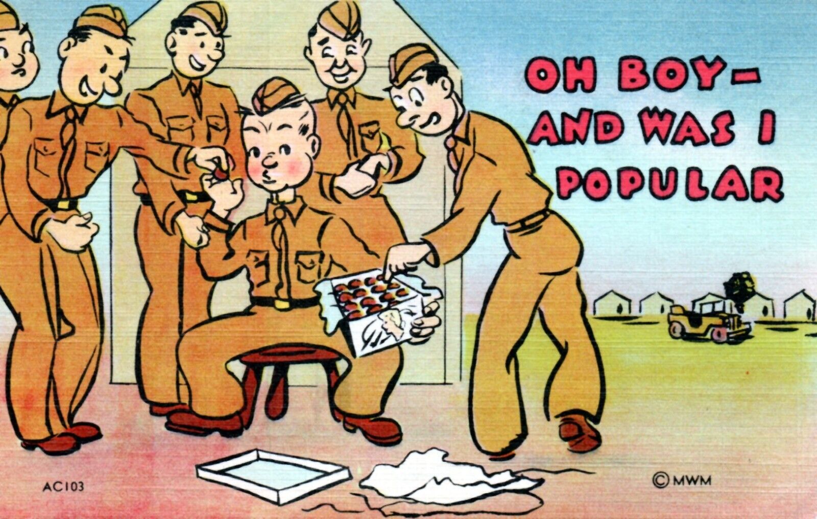 WWII Soldiers Postcard Baton Rouge La Univ Postmark to NY