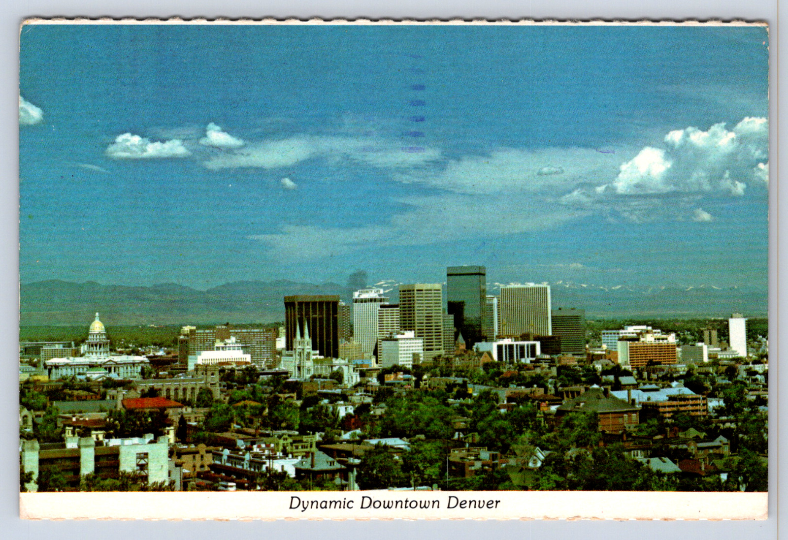 Vintage Postcard Dynamic Downtown Denver Colorado