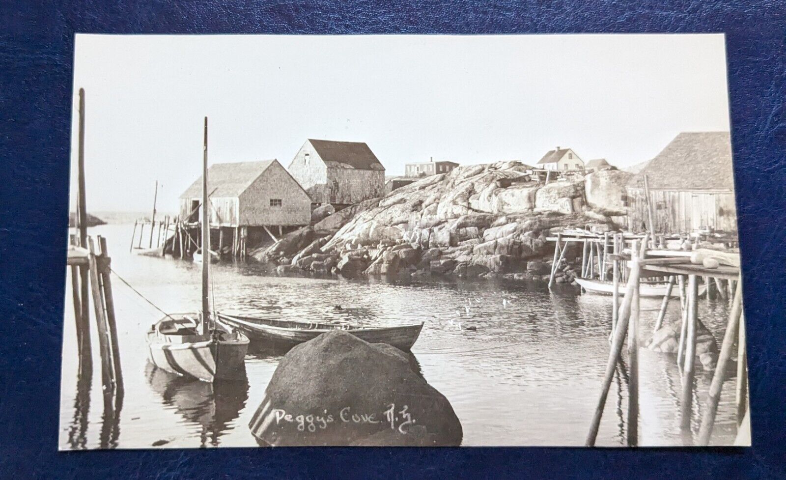 Rare Vintage Unused RPPC Real Photo Postcard 1900s Peggy\'s Cove Nova Scotia K21