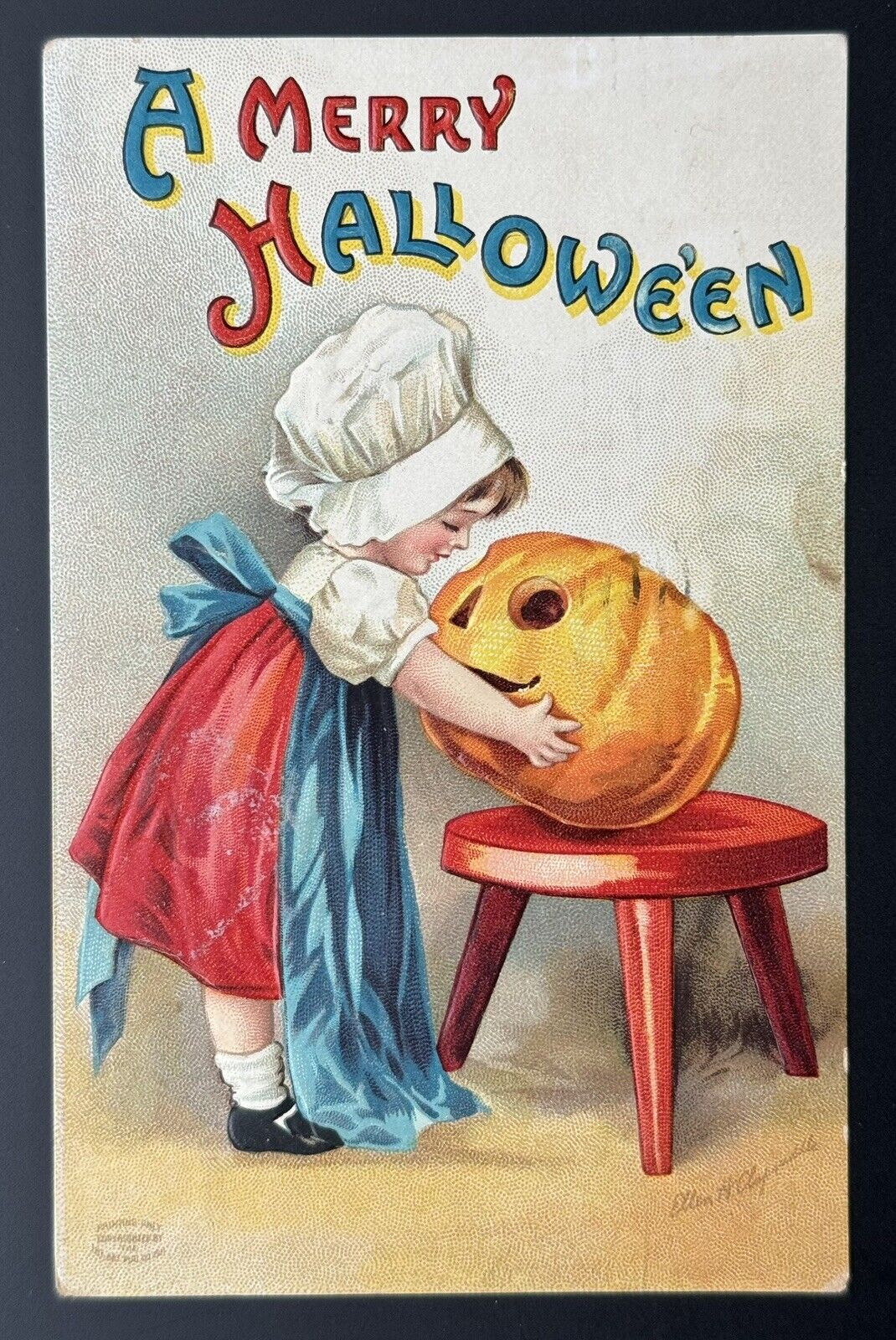 Antique Halloween Postcard. Ellen Clapsaddle, 1911. International Art 1238.