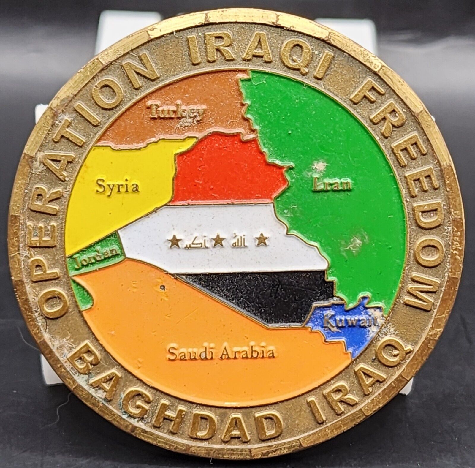 Operation Iraqi Freedom Baghdad One Team One Fight Chellenge Coin