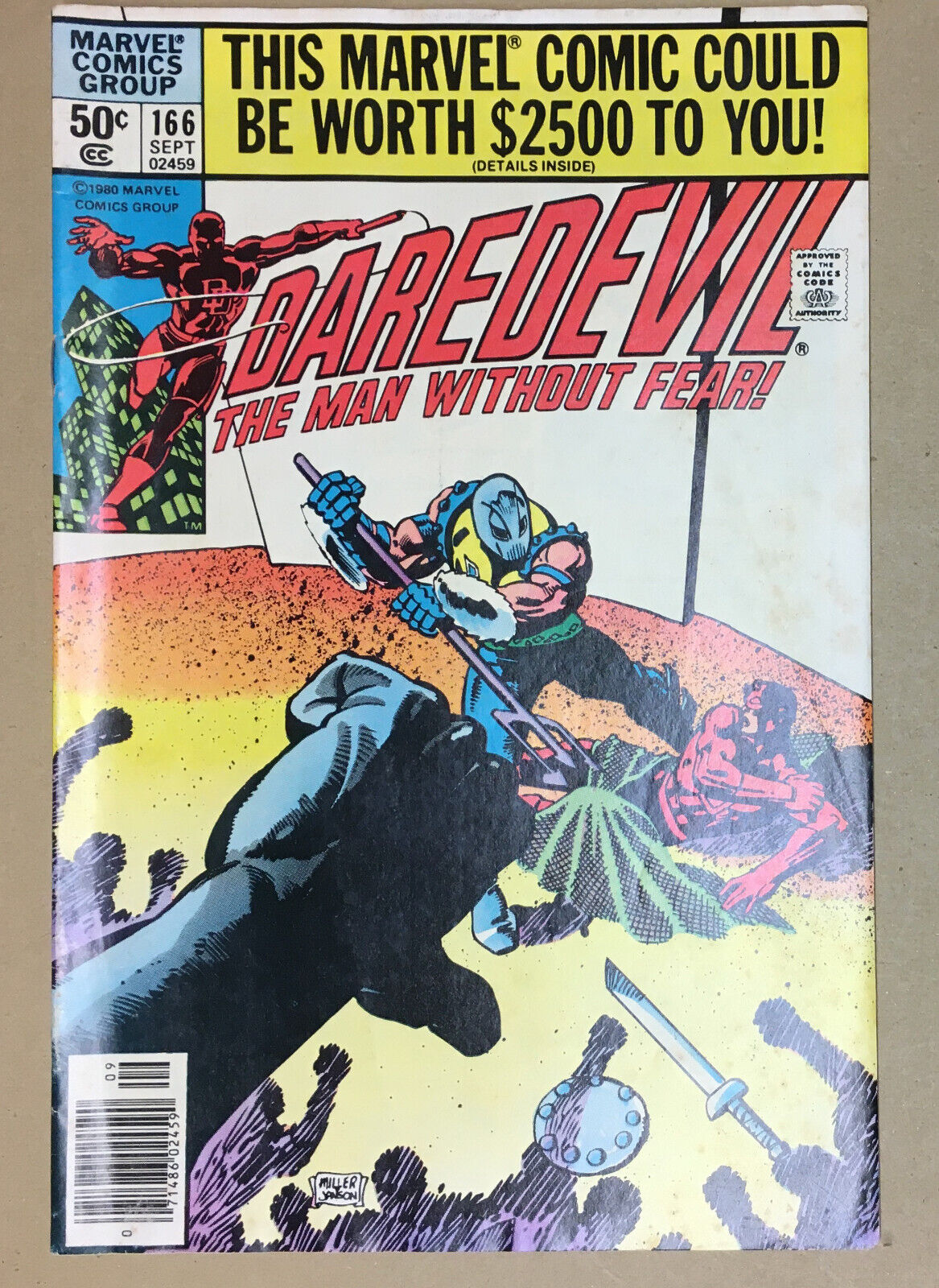 Daredevil #166 (1980) | Frank Miller | Newsstand Edition | Very Good  | VG | 4.0