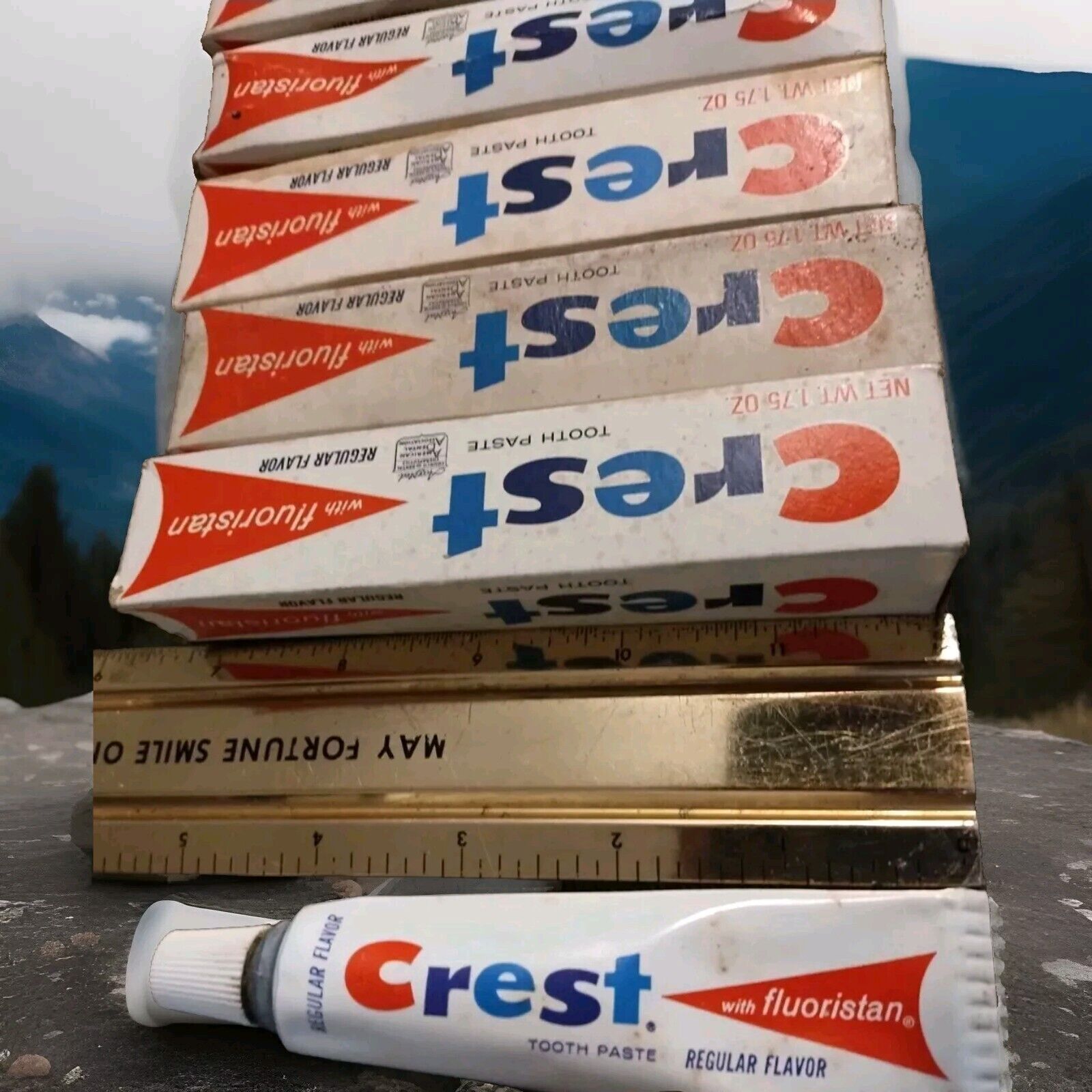 Vintage 1960\'s Small Crest Toothpaste