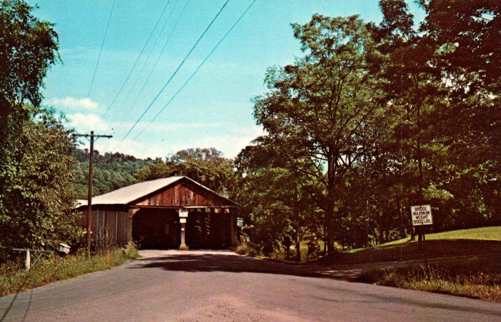 Middlebury Vermont VT Pulpmill Covered Bridge Postcard