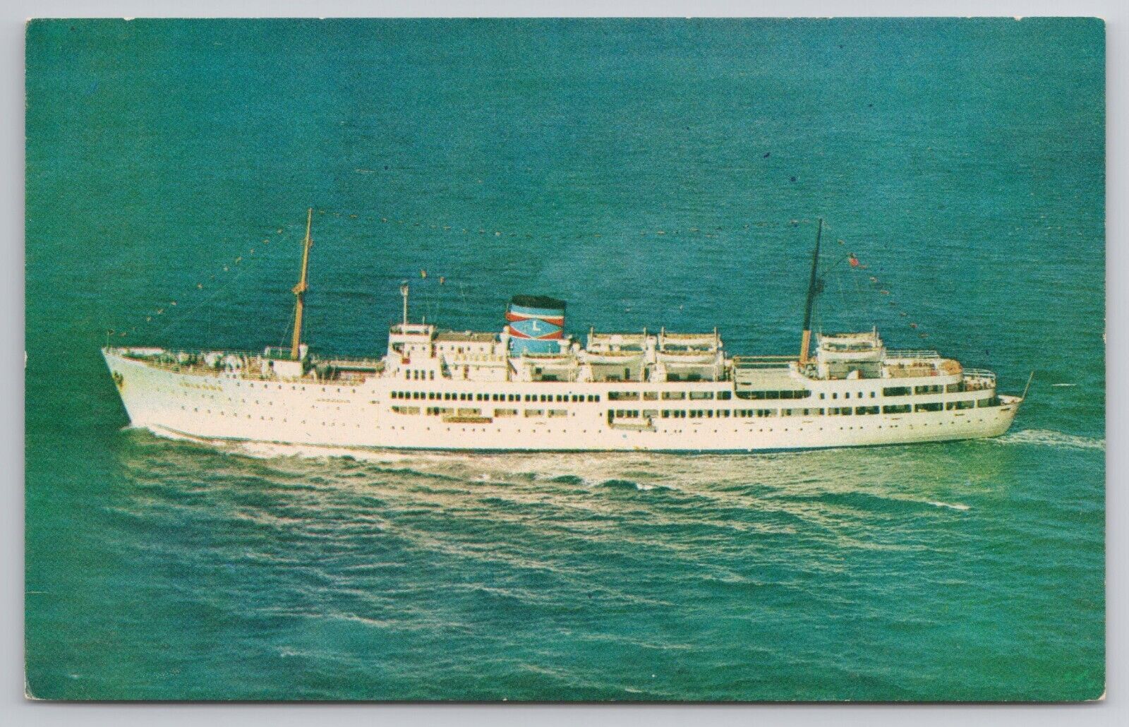 Postcard S/ S Ariadne Eastern Steamship Corp Miami FL Puerto Rico Virgin Islands