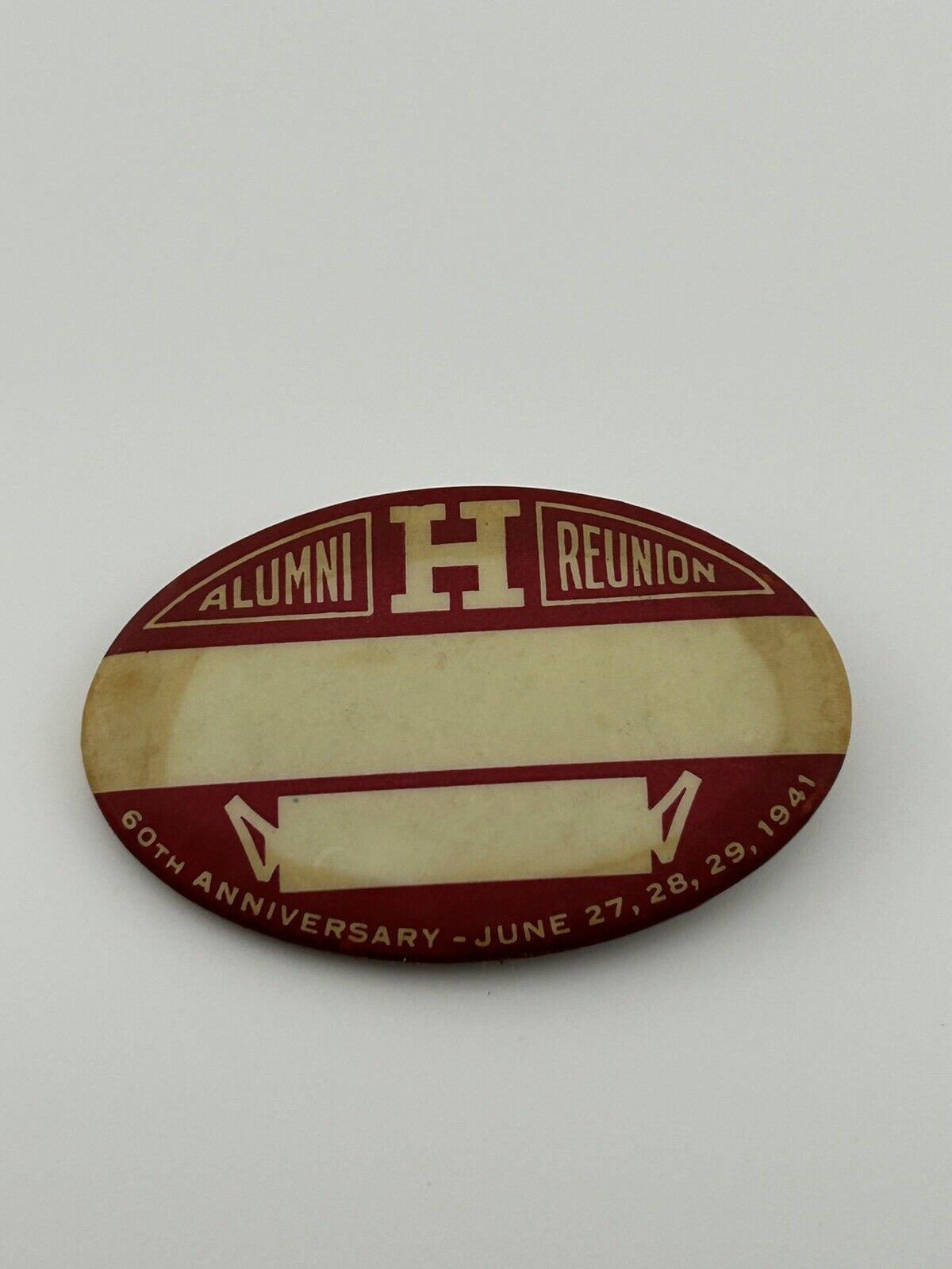 1940 HARVARD UNIVERSITY Alumni Reunion pin pinback button college sports
