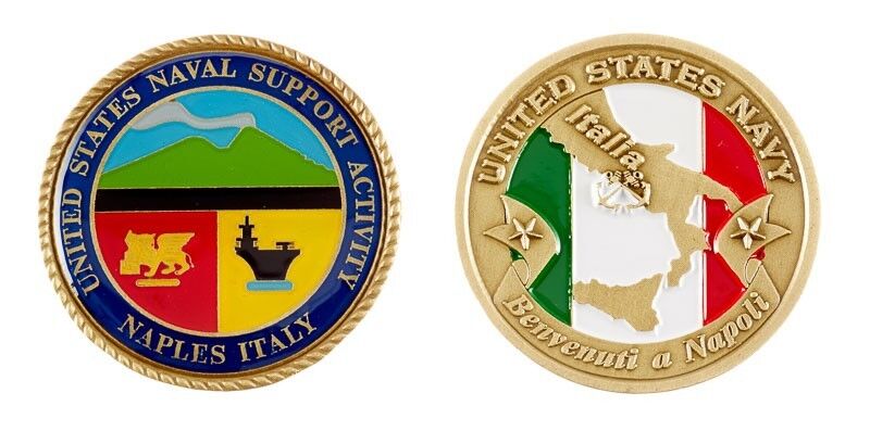 NAVAL SUPPORT ACTIVITY  NAPLES ITALY FLAG 1.75