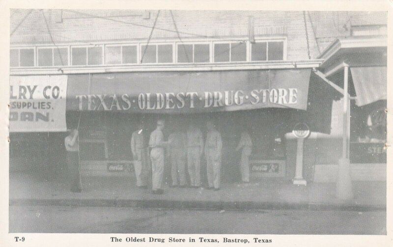 BASTROP Texas 1940s Oldest Drug Store in Texas OLD PHOTO