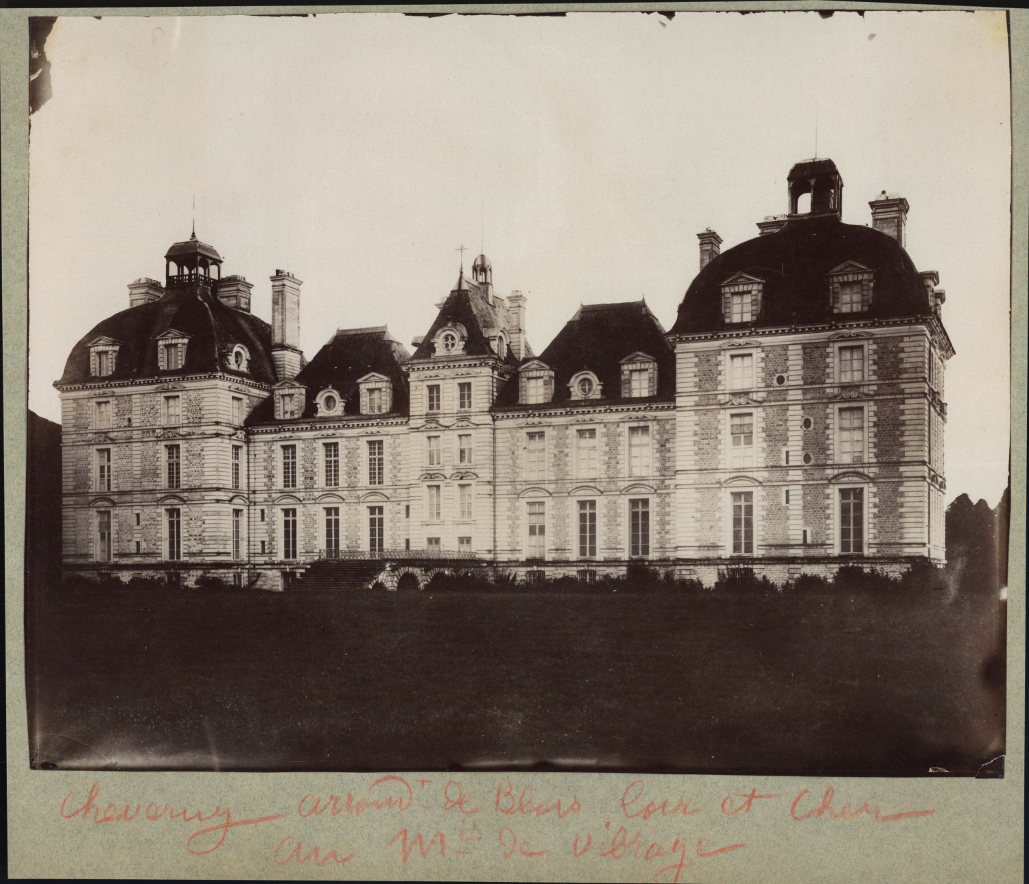 France, Château de Cheverny, North Facade Vintage Print Vintage Print 