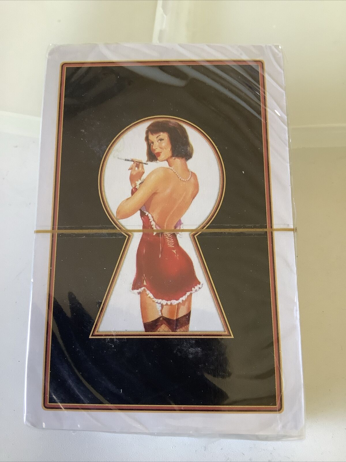Sexy Keyhole Peeping Tom Risque Pinup Deck Playing Cards Vintage SEALED