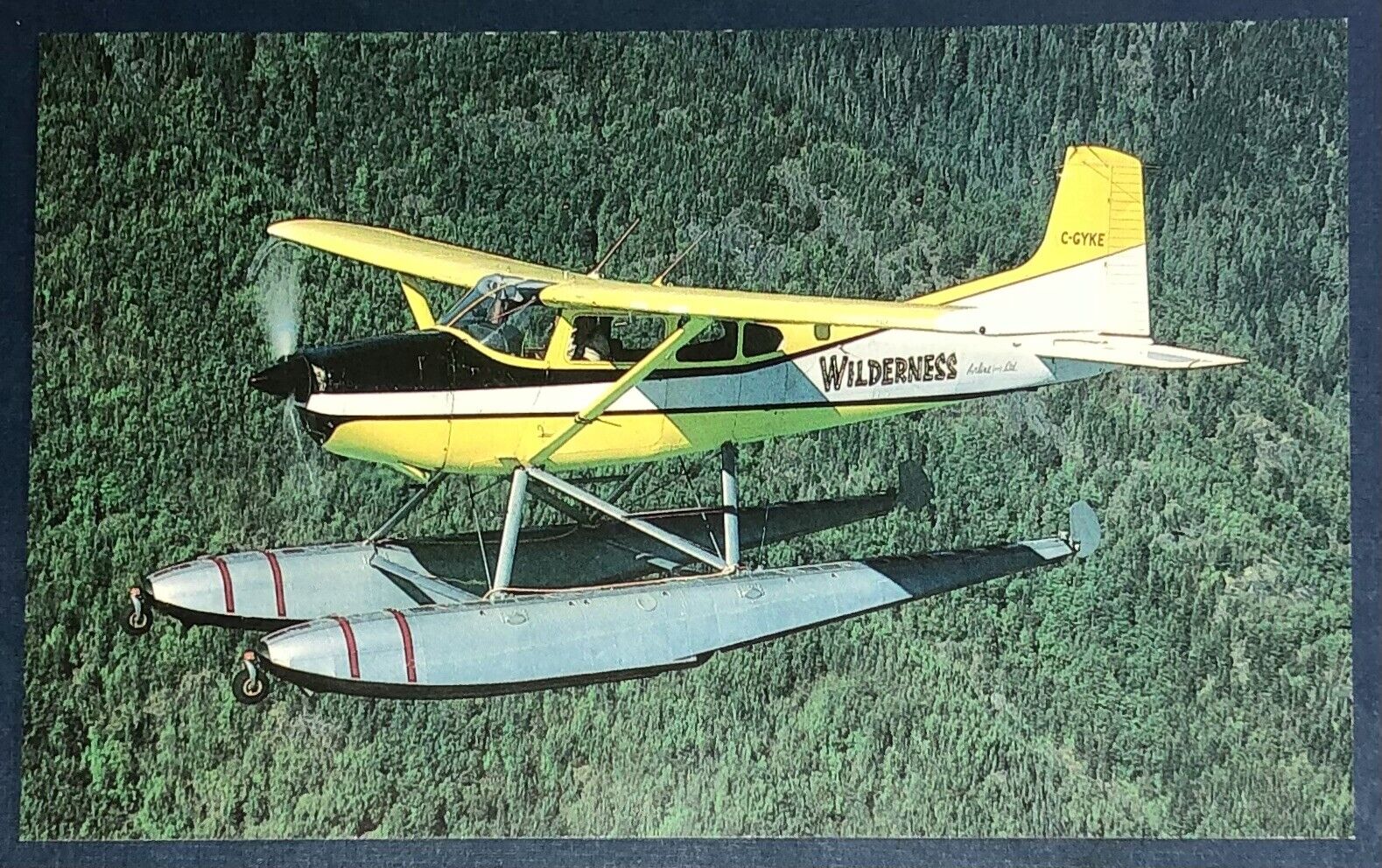 Postcard Aircraft Wilderness Airline Cessna A185F Skywagon BC Canada Amphibious