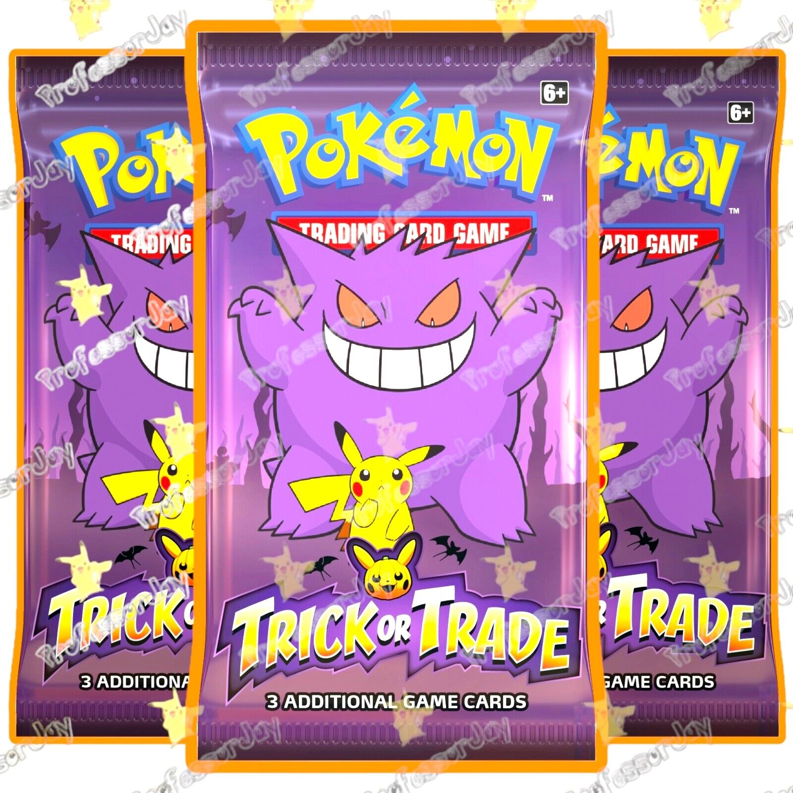 Pokémon TCG ( 3x ) TRICK or TRADE 22 23 24 HALLOWEEN (3) Card FUN BOOster PACKS