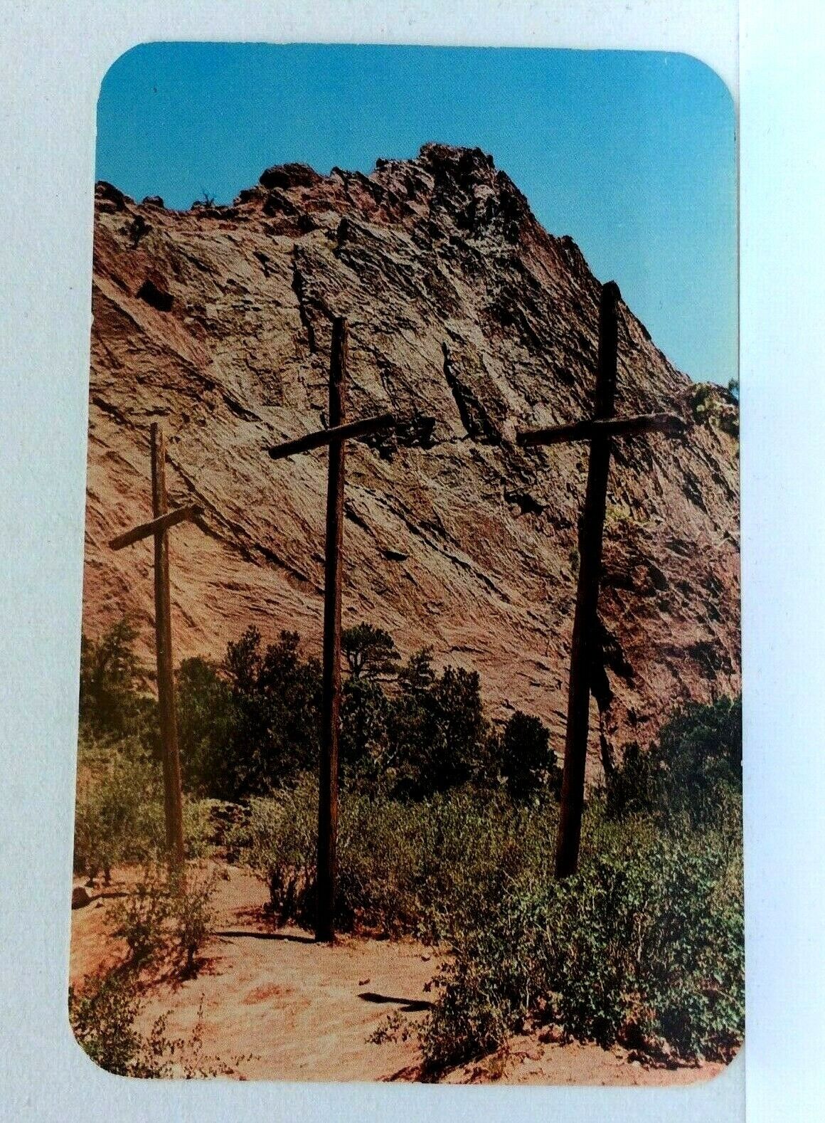 Colorado CO Garden Of The Gods Easter Sunrise Service Crosses Postcard