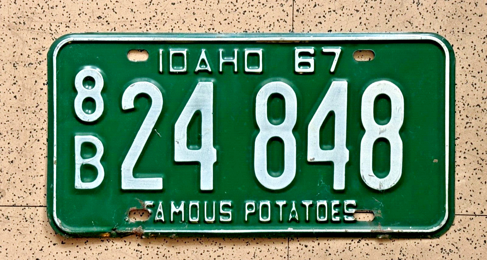 1967 IDAHO license plate — BONNEVILLE CO — ORIGINAL old vintage antique auto tag