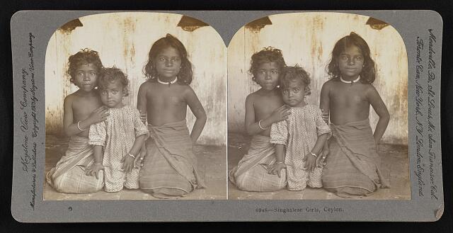 Sri Lanka Singhalese girls, Ceylon Historic Old Photo