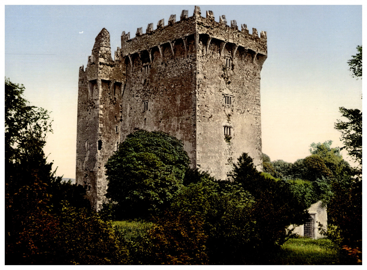 Ireland. County Cork. Blarney Castle Vintage Photochrome by P.Z, Photochrome Zurich