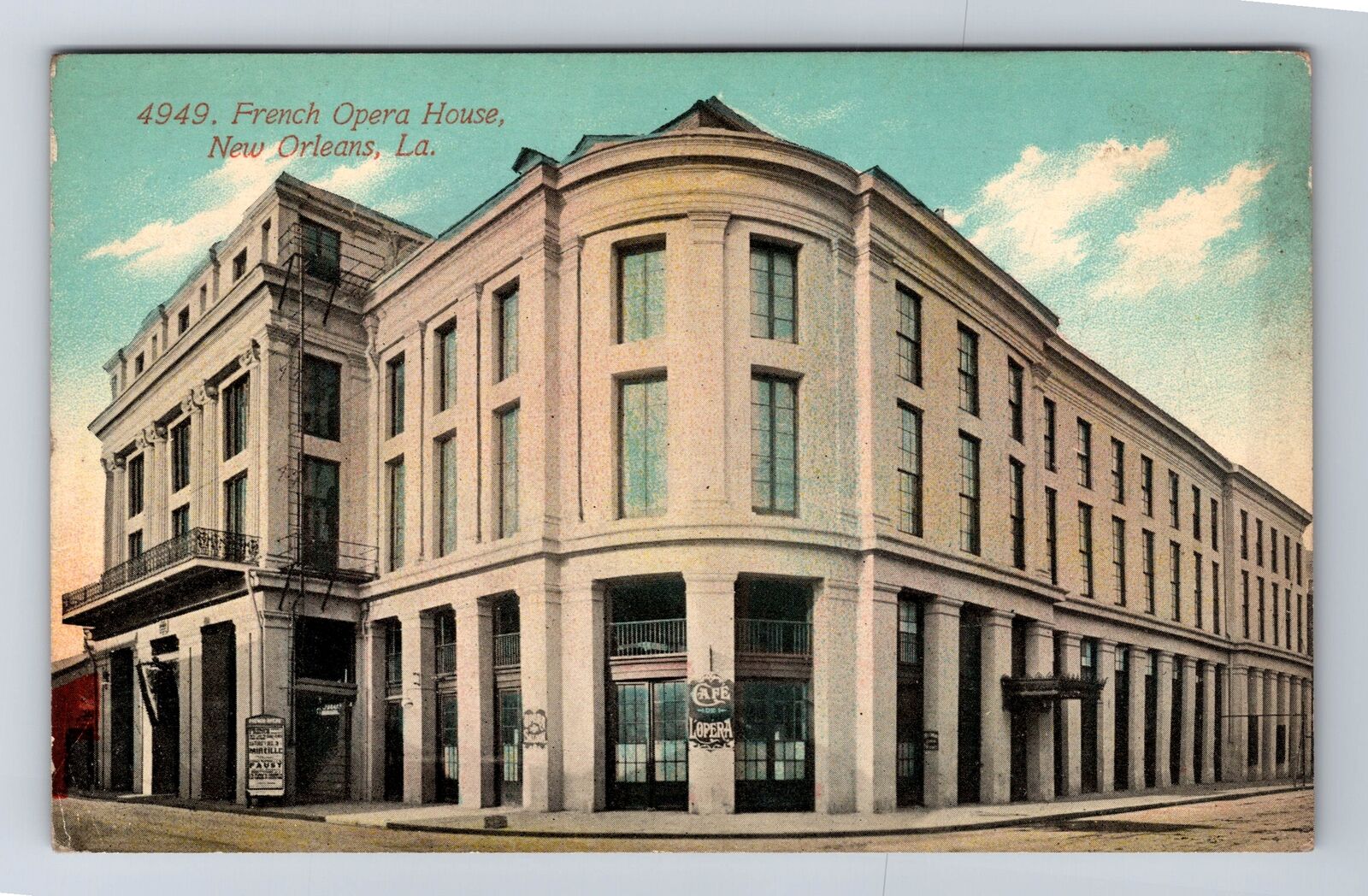 New Orleans LA-Louisiana, French Opera House, Antique Vintage Postcard