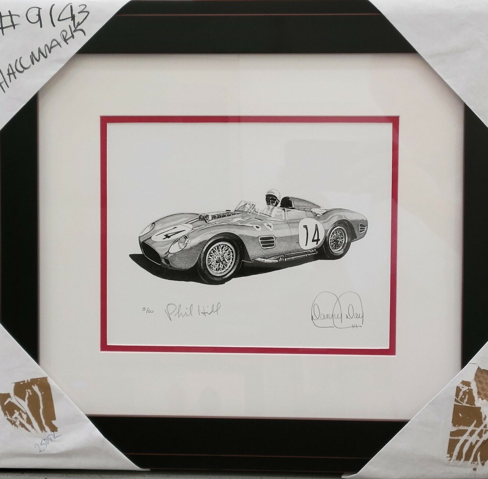 Ferrari 250 Testarossa Autographed by Phil Hill and the artist Danny Day