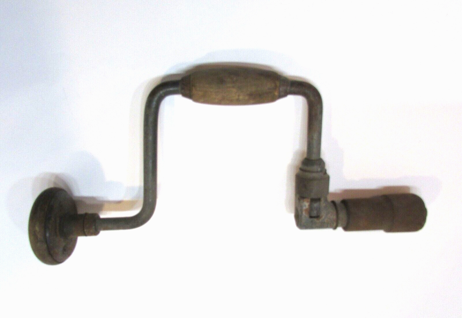 Primitive Old 1910\'s Ratcheting Brace Bit Drill Antique Hand Auger Decor Restore