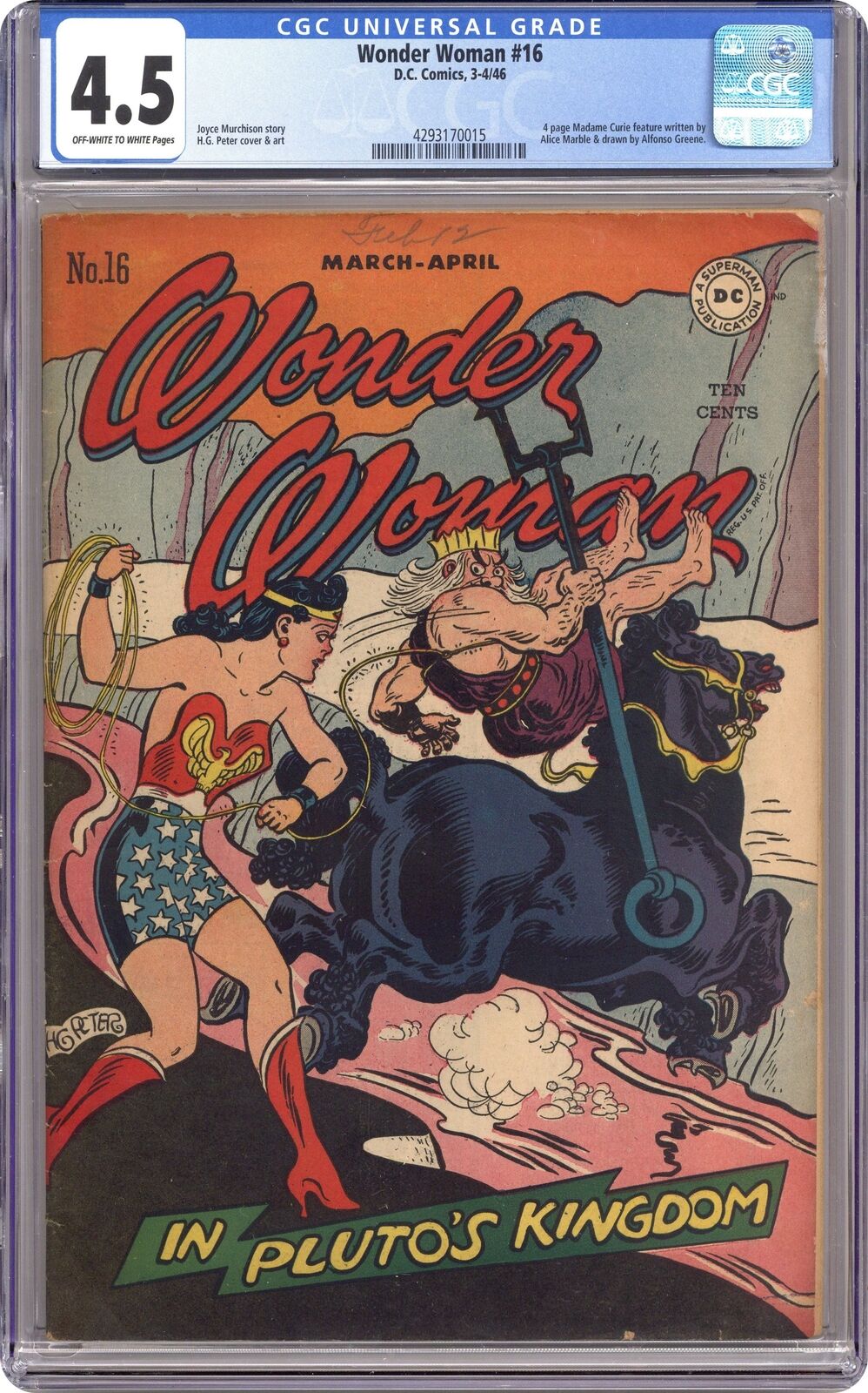 Wonder Woman #16 CGC 4.5 1946 4293170015