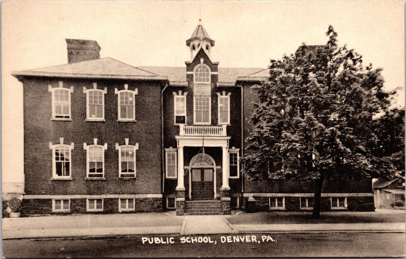 Public School Denver Pennsylvania RPPC Postcard Vintage