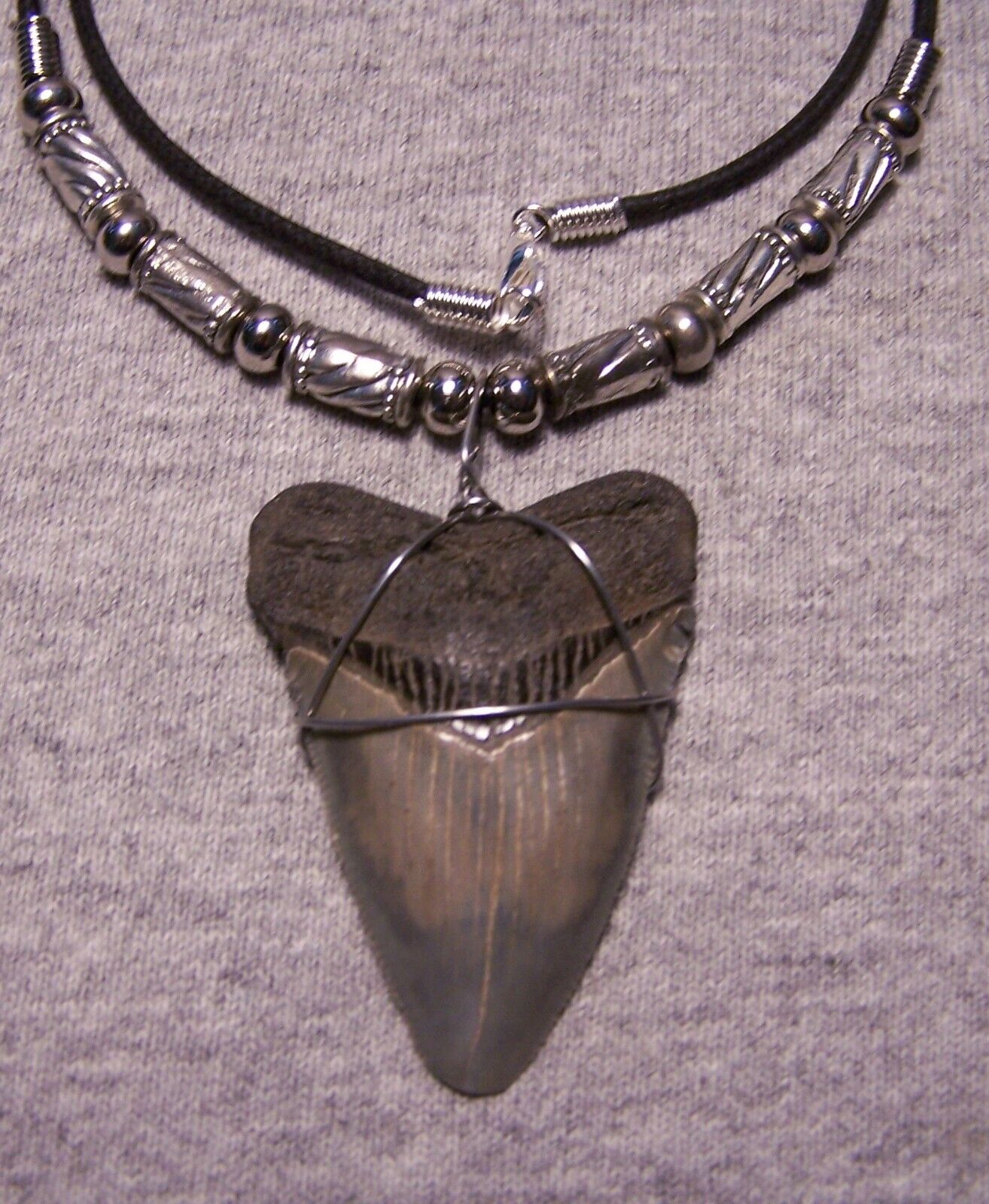 MEGALODON SHARK TOOTH NECKLACE 2\