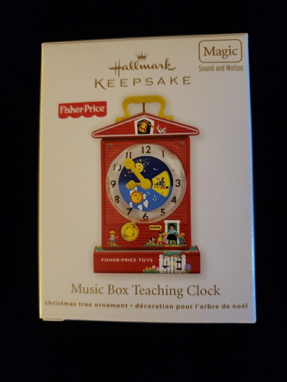 2011 Hallmark Keepsake Fisher Price Music Box Teaching Clock Ornament Tested