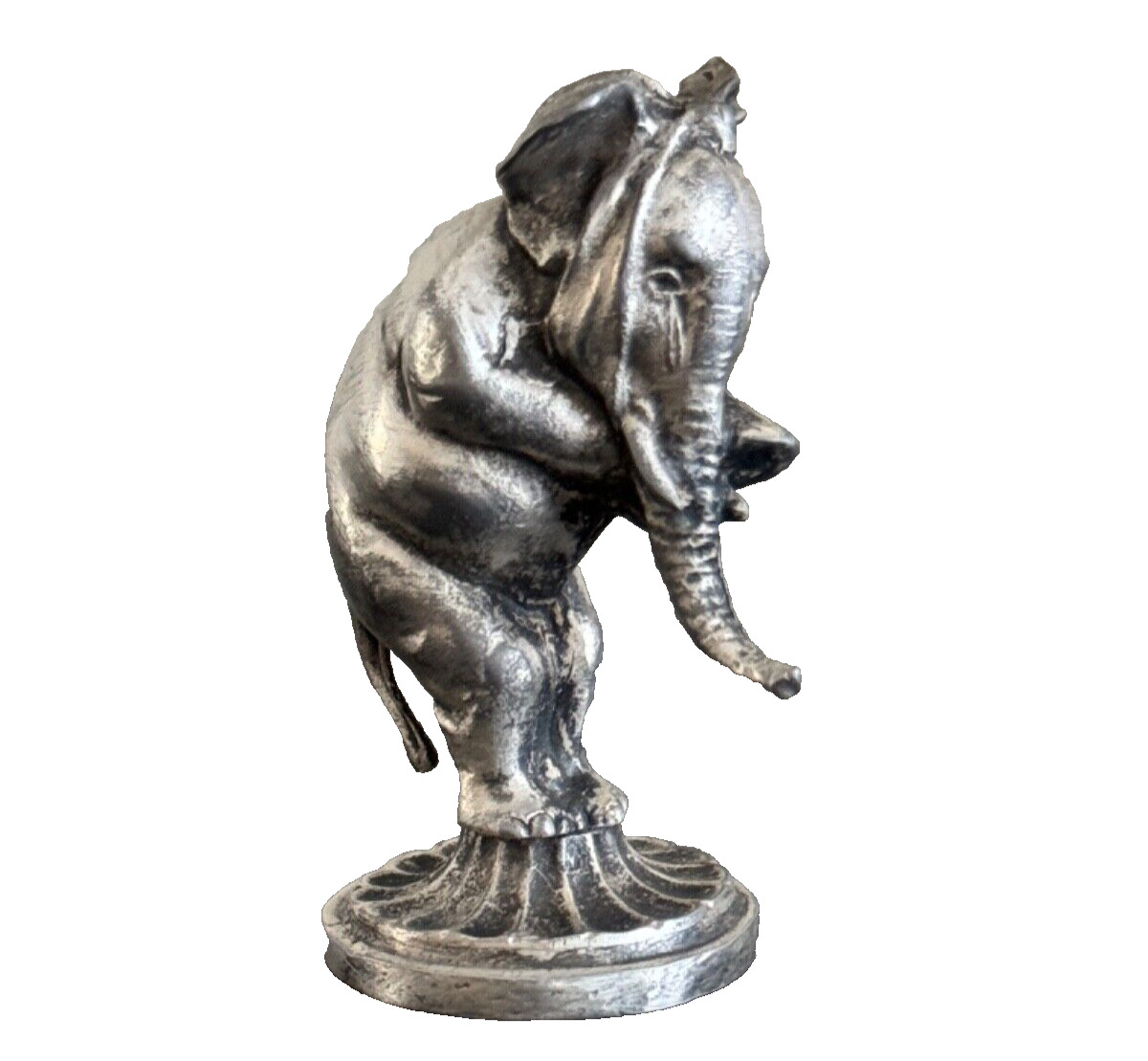 Adorable Silver Performing Elephant Figurine 144 Grams