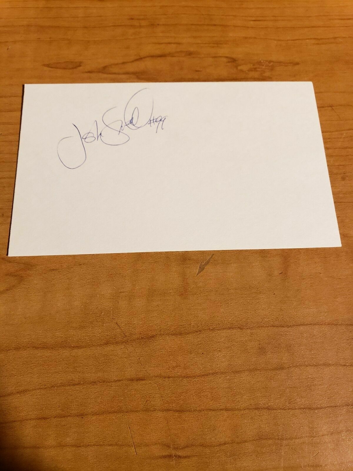 JOSH SMITH - FOOTBALL - AUTHENTIC AUTOGRAPH SIGNED INDEX CARD - A6825