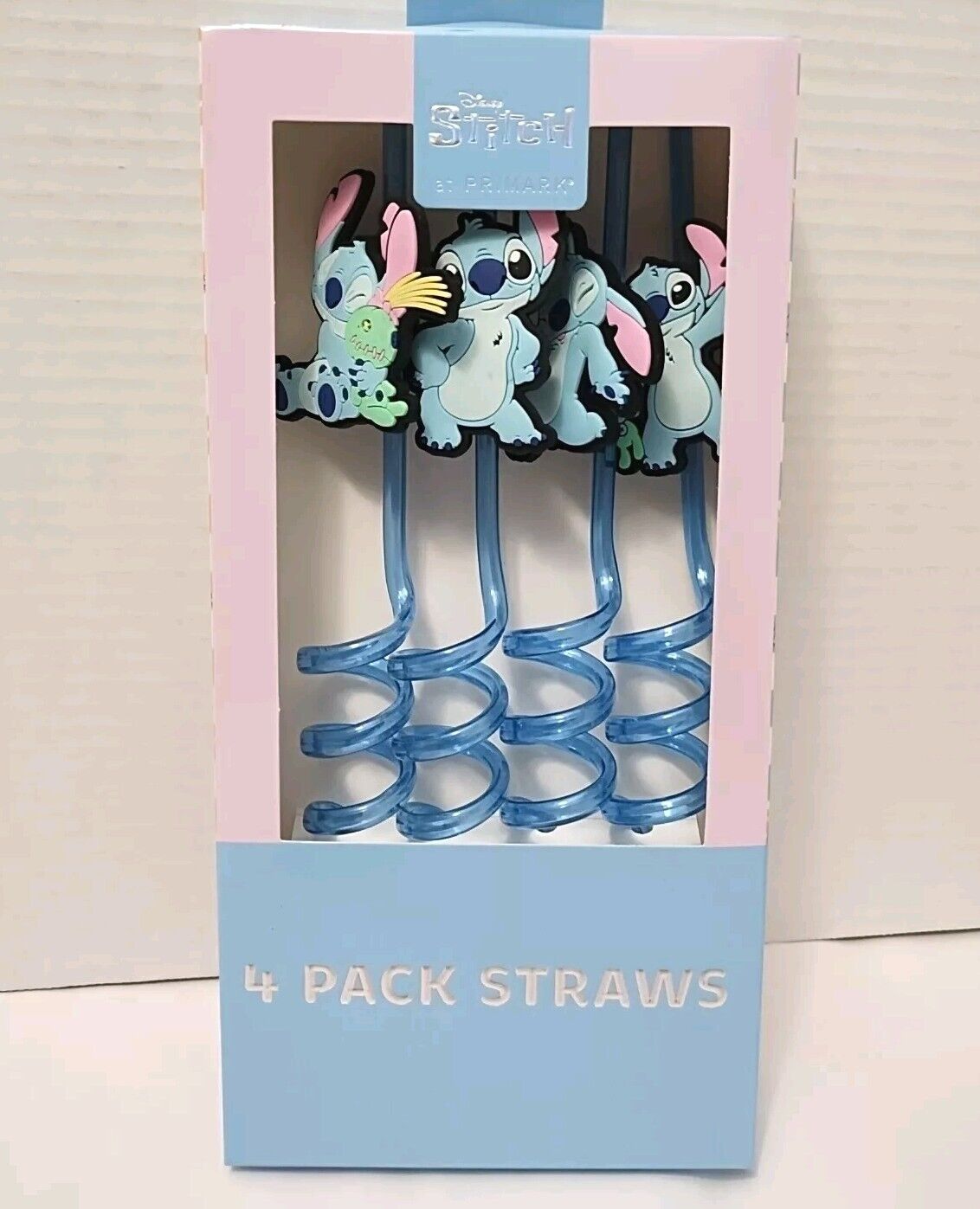 Disney Stitch 4 Pack Reusable Straws