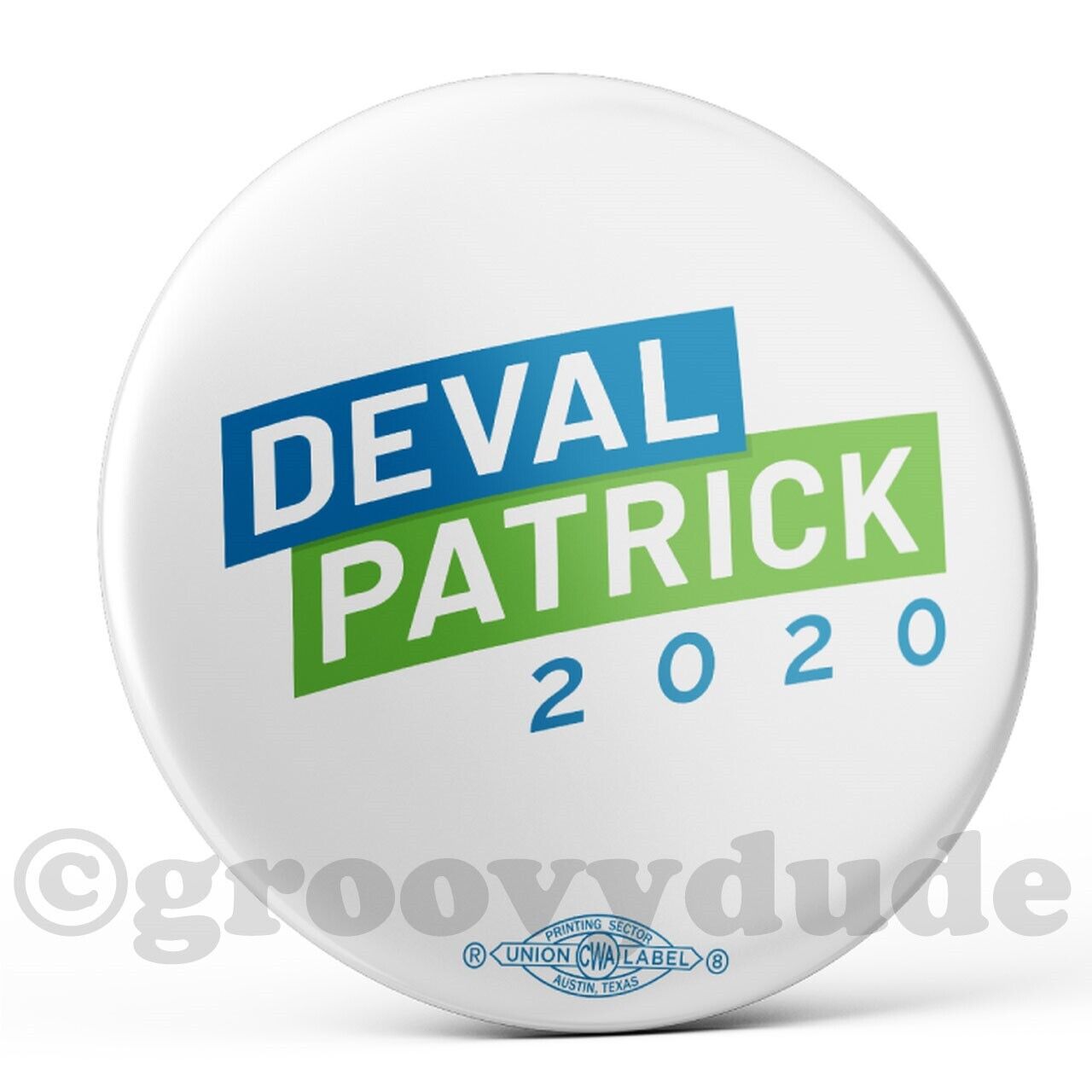 2020 Deval Patrick For President Official Logo Campaign Pin Pinback Button Badge