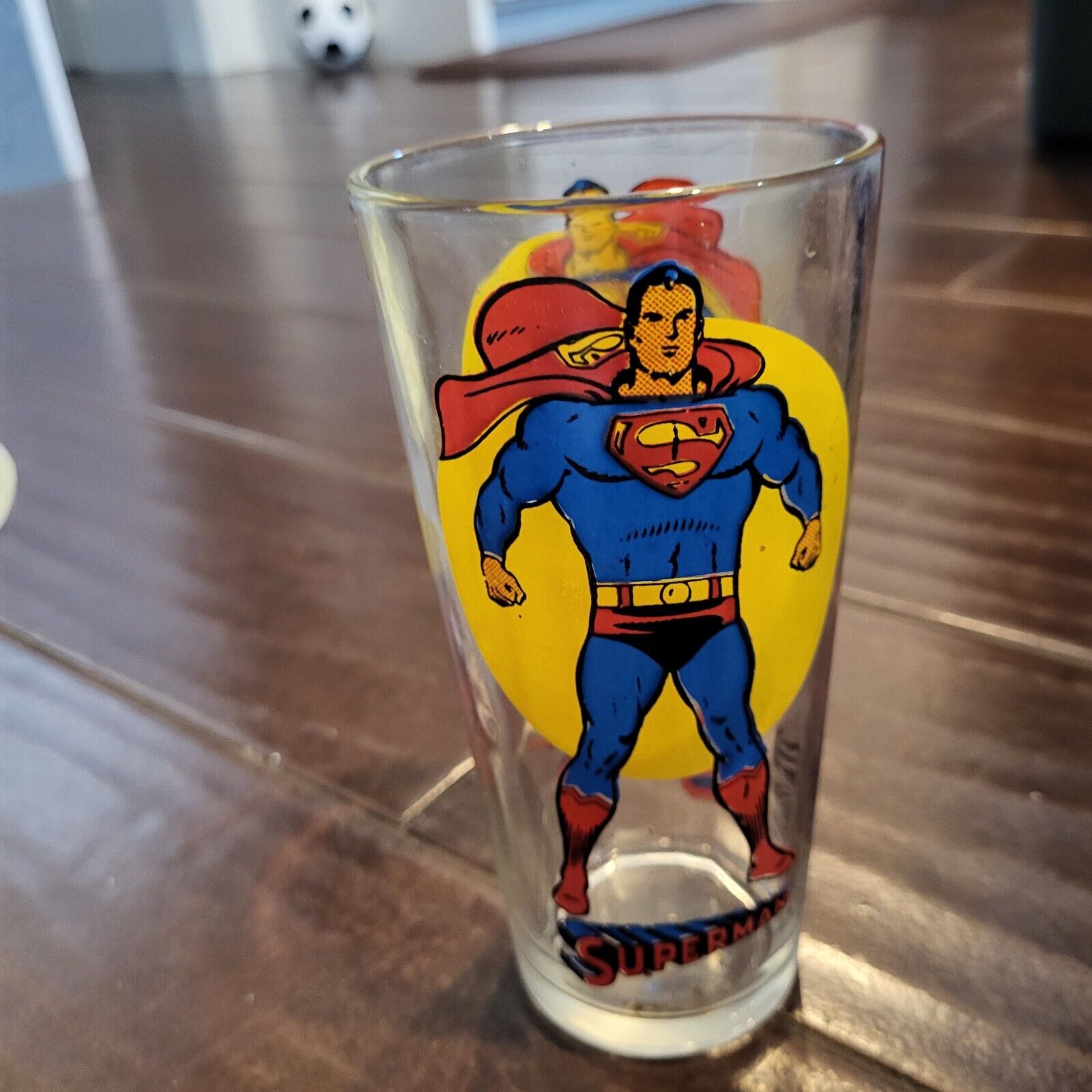 Vintage 1976 Pepsi Super Series Superman Drinking Glass Tumbler DC Comics USA