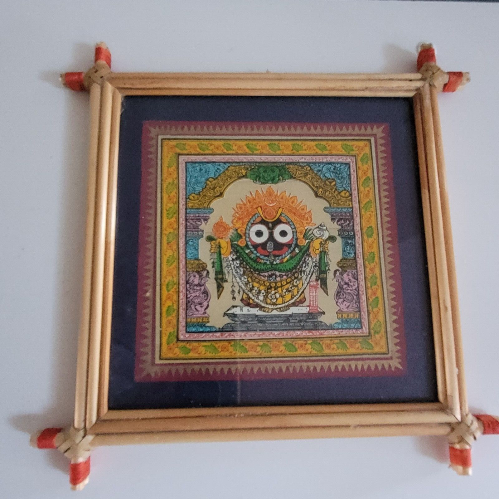 Lord Jagannathji Pattachitra Print Framed in Glass Exotic India Art