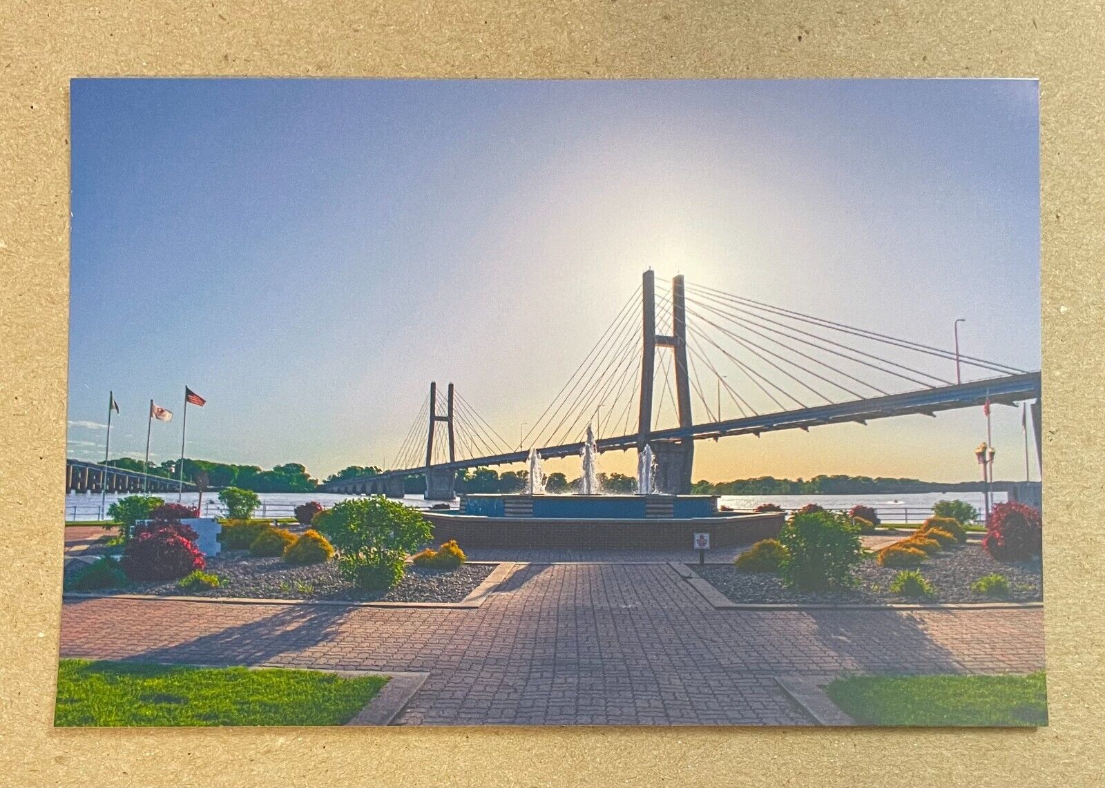 New Postcard 4x6 Quincy Memorial Bridge IL