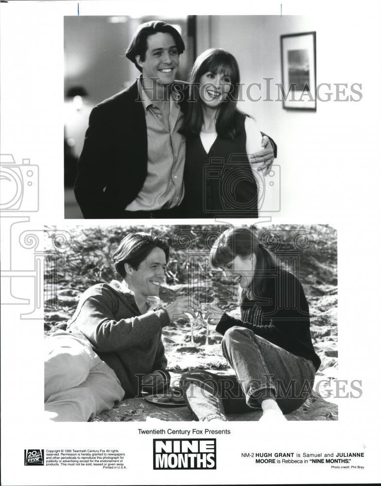 1996 Press Photo Hugh Grant & Julianne Moore in Nine Months - cvp52322