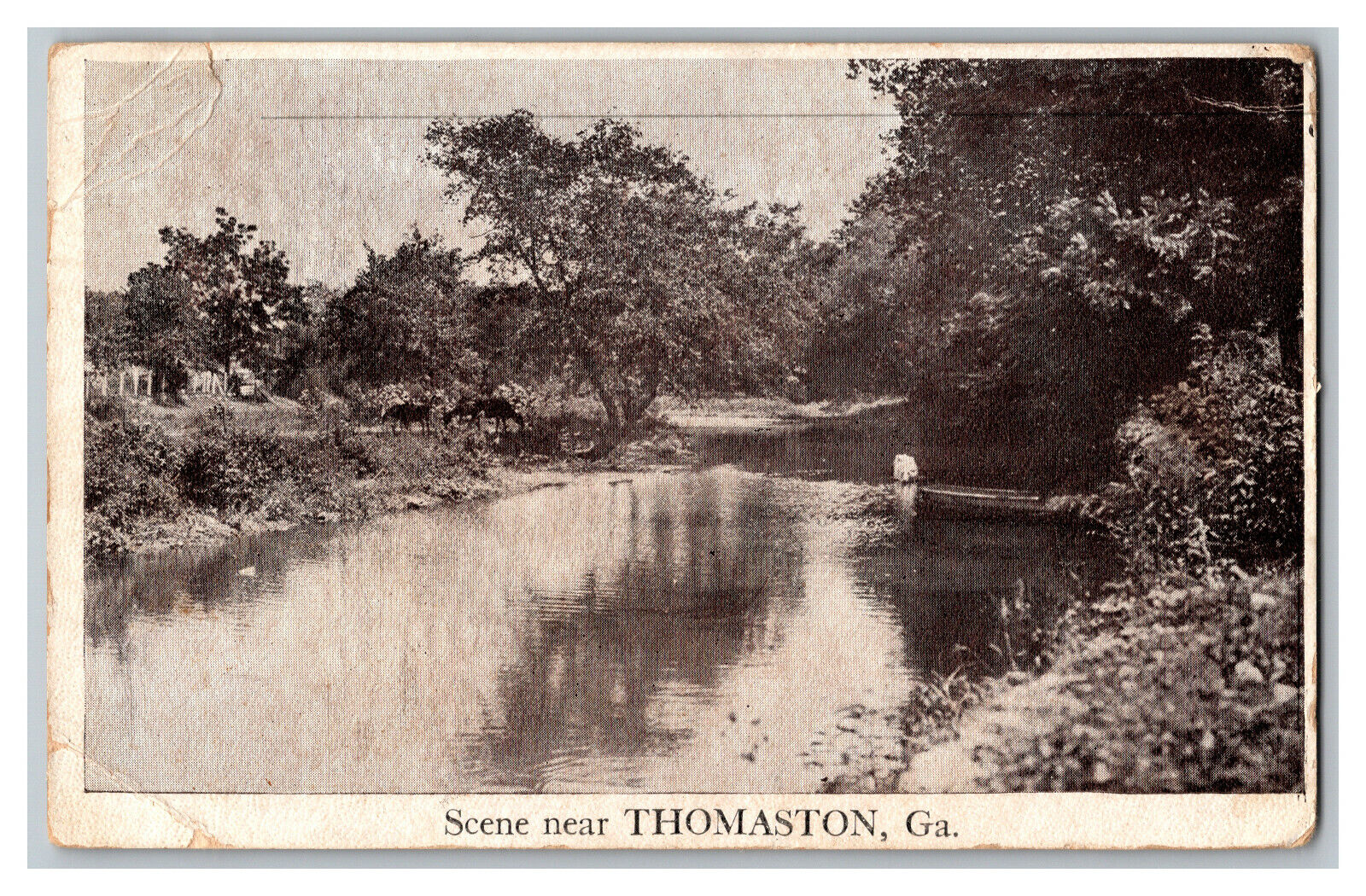 1925 Postcard GA Scene Near Thomaston Georgia Vintage Standard View Card #1