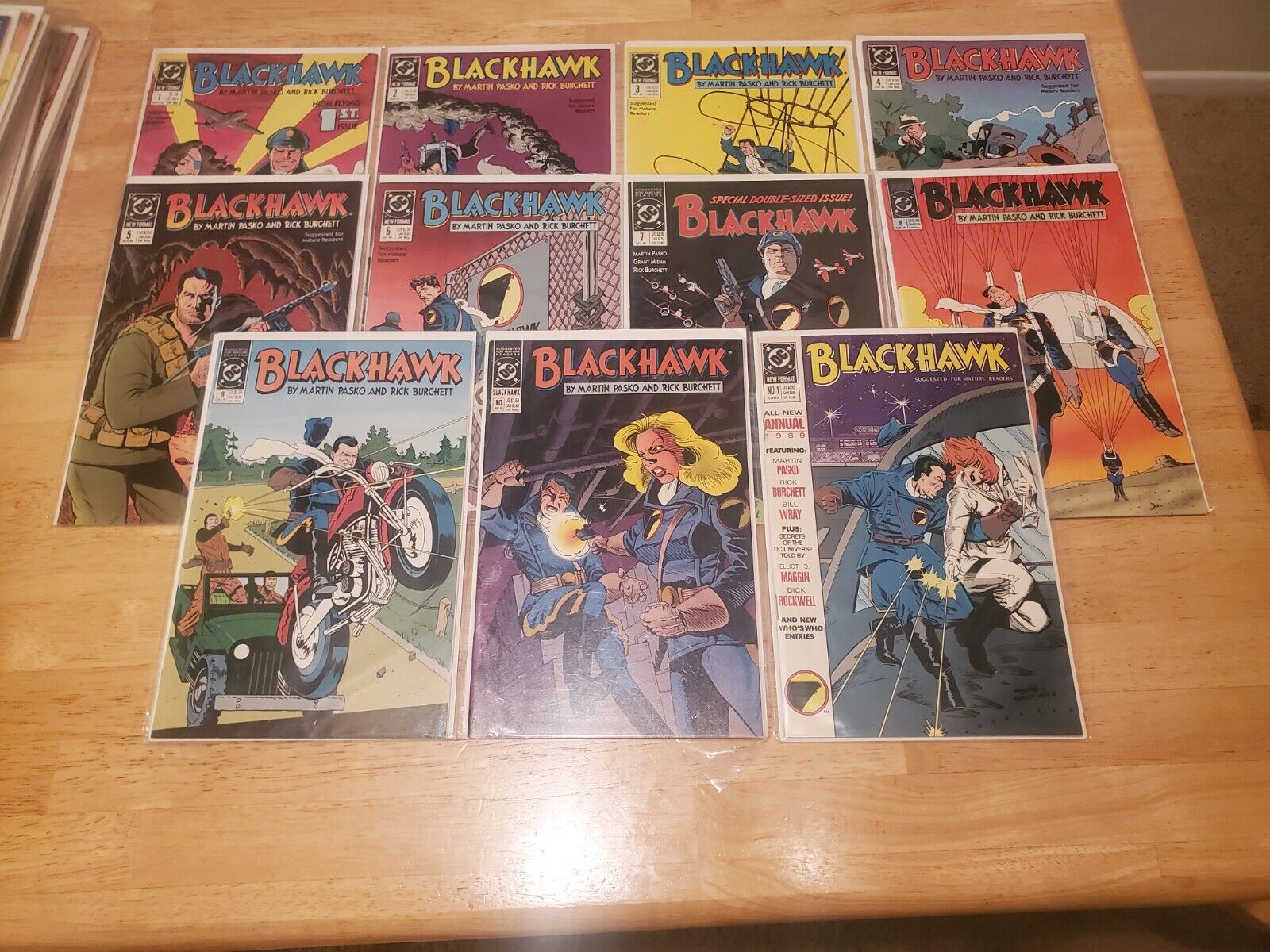 BLACKHAWK Lot of 11 Vintage Comics, 1989  #1-10 Plus Annual #1