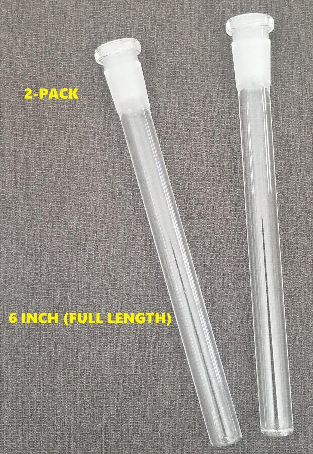 2-Pack 6 Inch Glass Downstems (17mm/12mm)