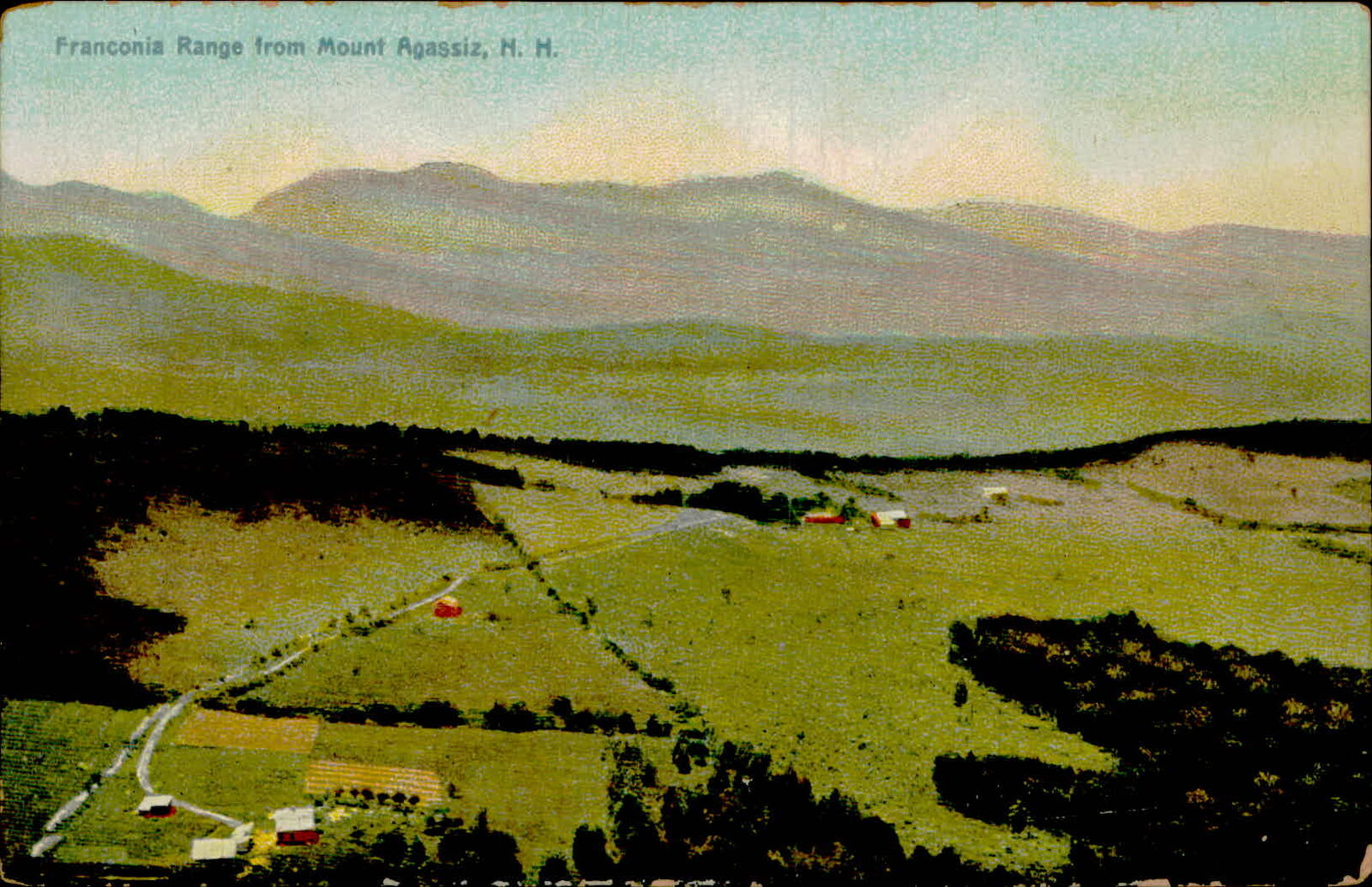 Postcard: Franconia Range from Mount Agassiz, H. H. 20