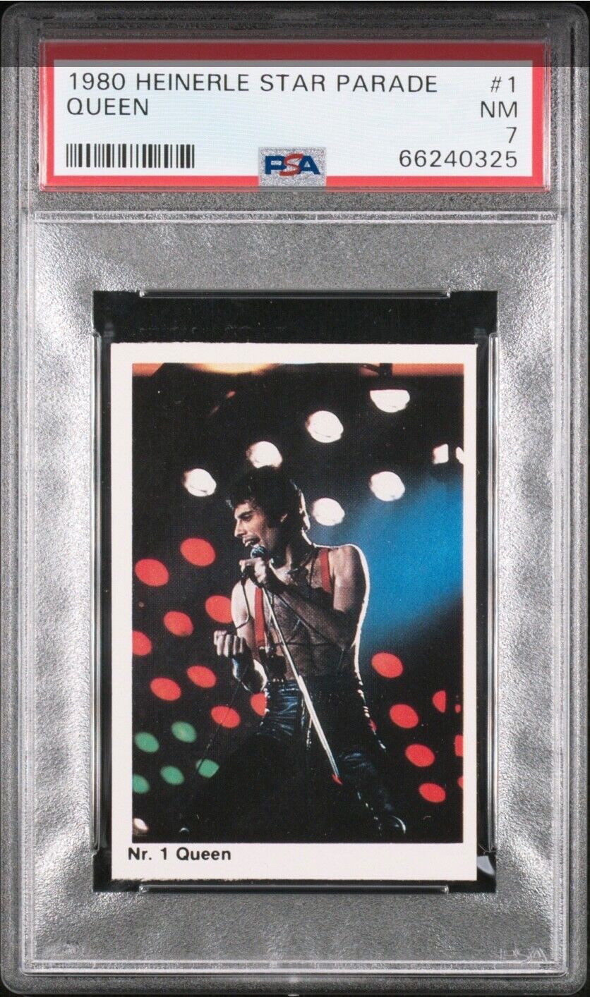 1980 Heinerle Star Parade #1 QUEEN Freddie Mercury PSA 7 pop 2 highest HOF