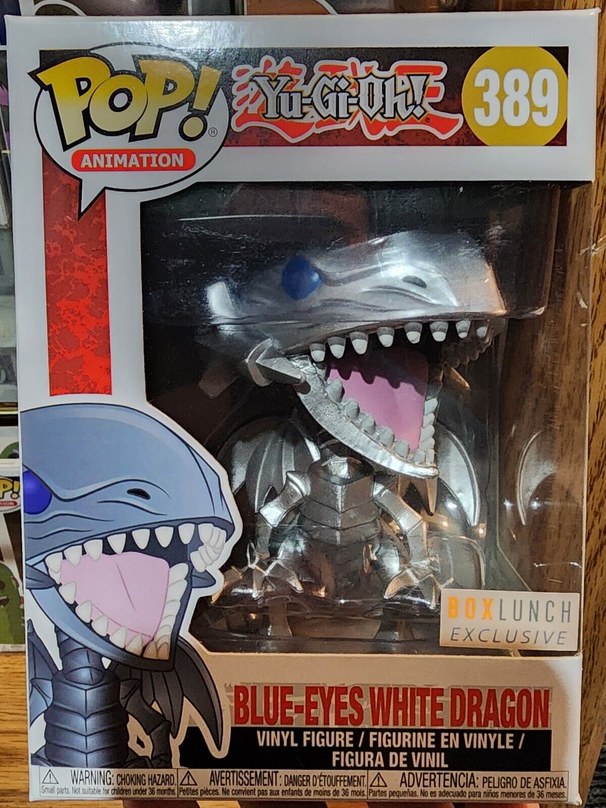Funko Pop Yu-Gi-Oh Blue-Eyes White Dragon Box Lunch Exclusive #389 Vaulted NM